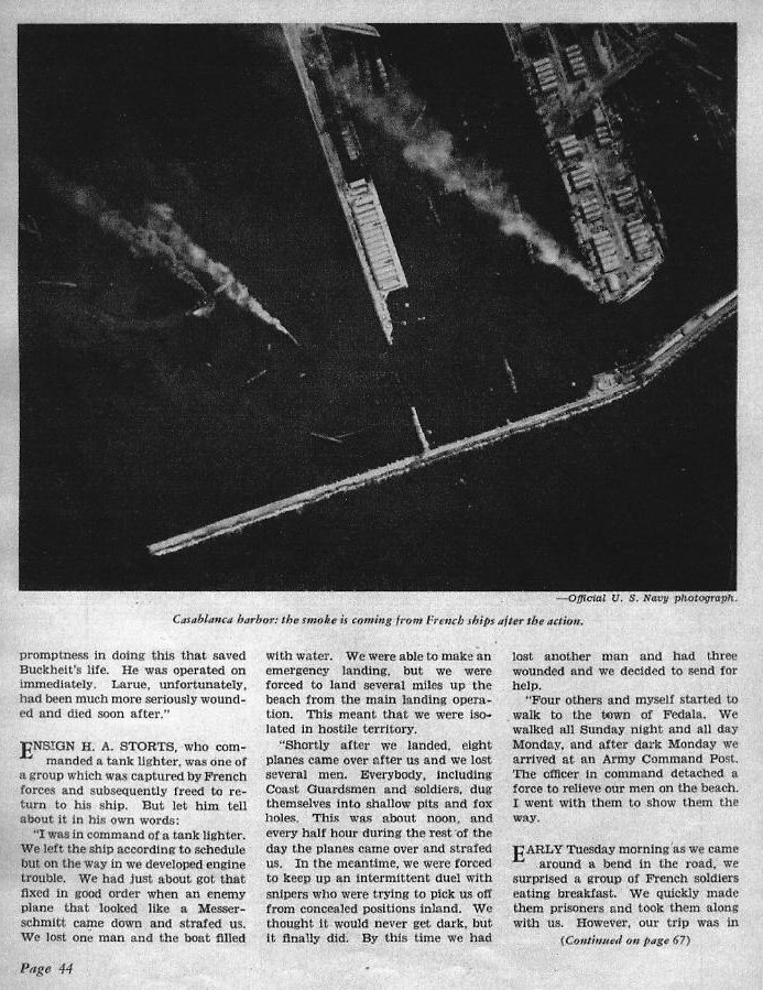 The Action in North Africa — All Hands January 1943, p. 44