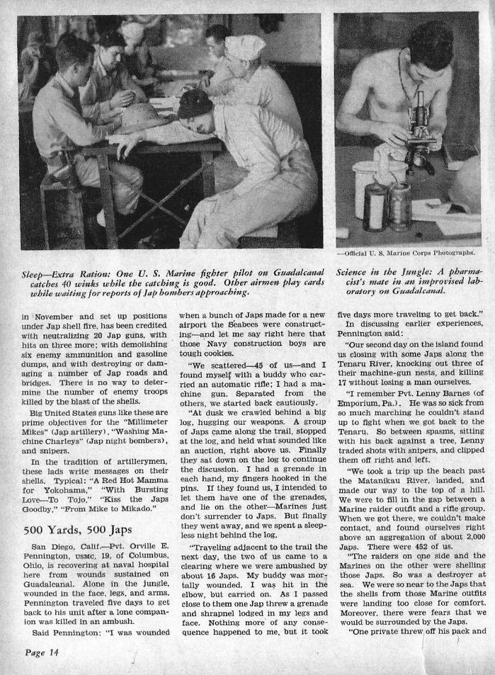 Action in the South Pacific — All Hands April 1943, p. 14
