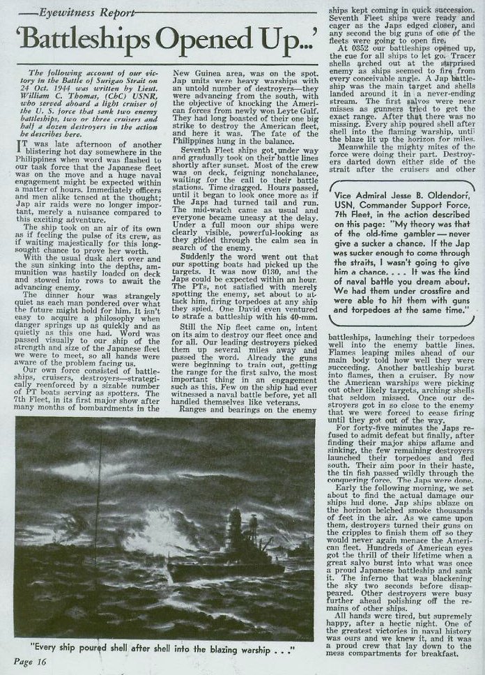 The Battleships Opened Up — All Hands March 1945