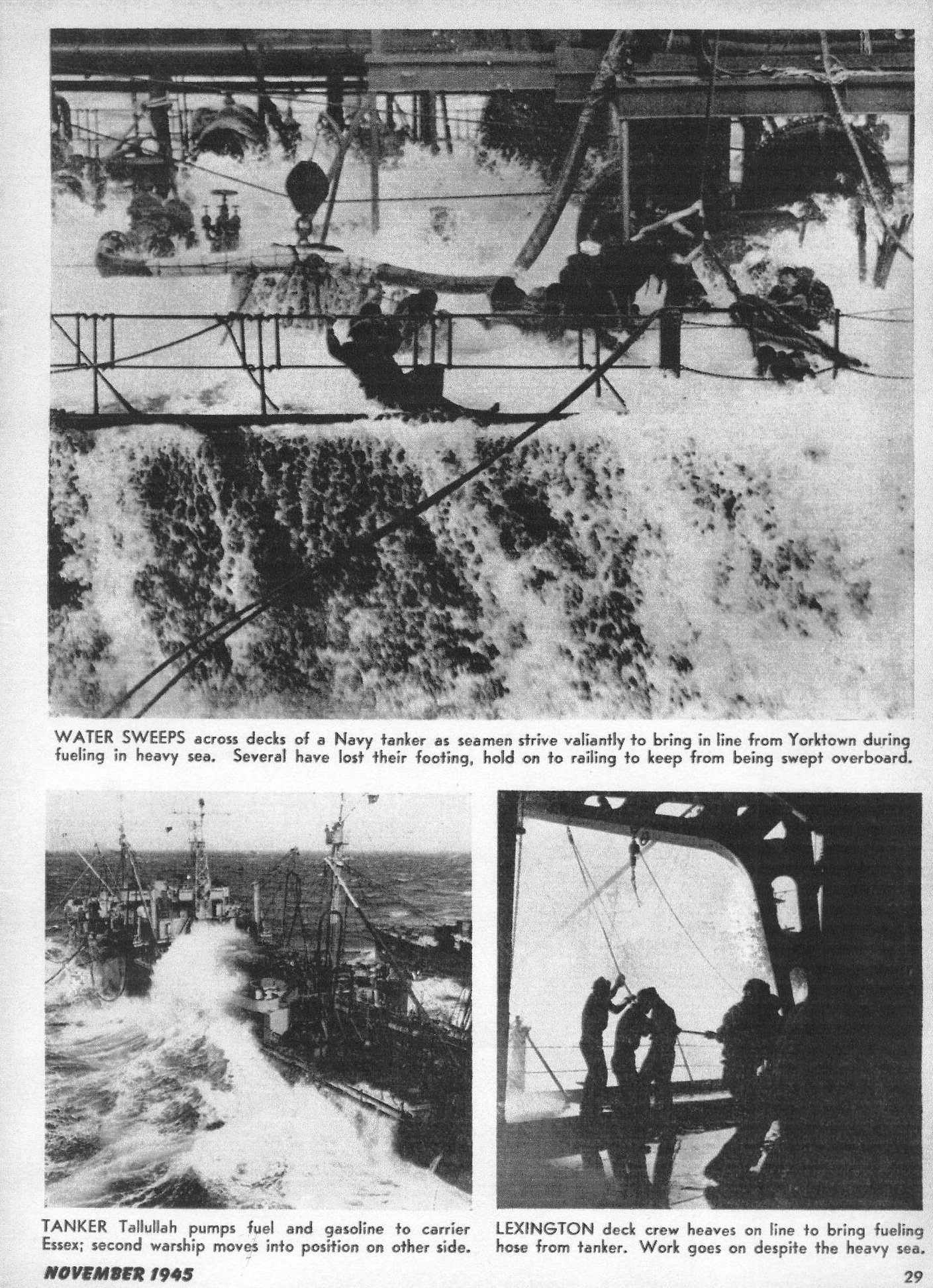 Fueling at Sea — All Hands November 1945, p. 29