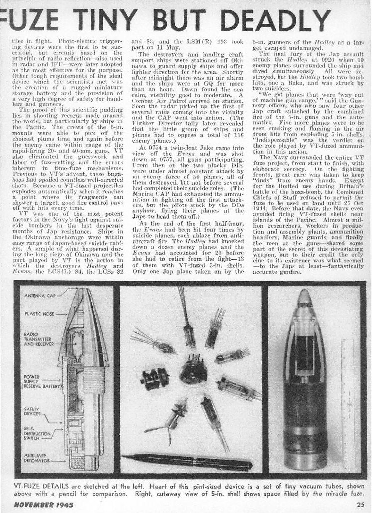 Secret Fuze, All Hands November 1945 p.25
