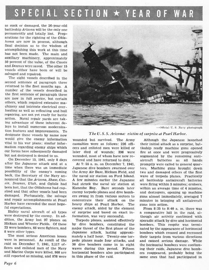 The Navy Reports on Pearl Harbor — All Hands December 1942, p. 6