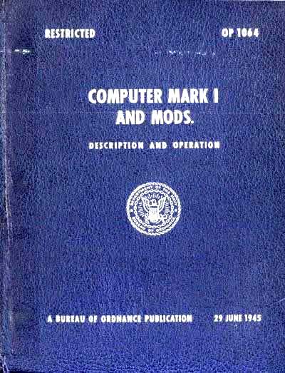 OP-1064 Computer Mark 1 and Modifications cover page