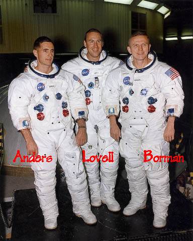 Apollo 8 crew — Lovell, Anders, and Borman — aboard USS Yorktown after splashdown, December 1968