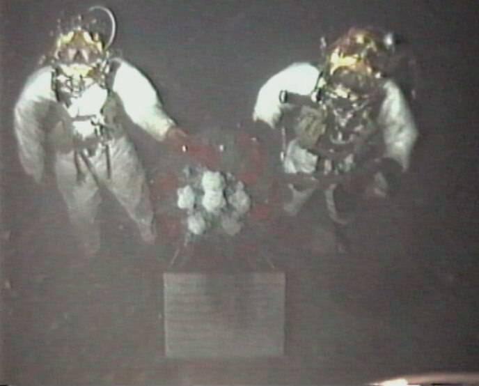 Underwater memorial to the Kursk crew