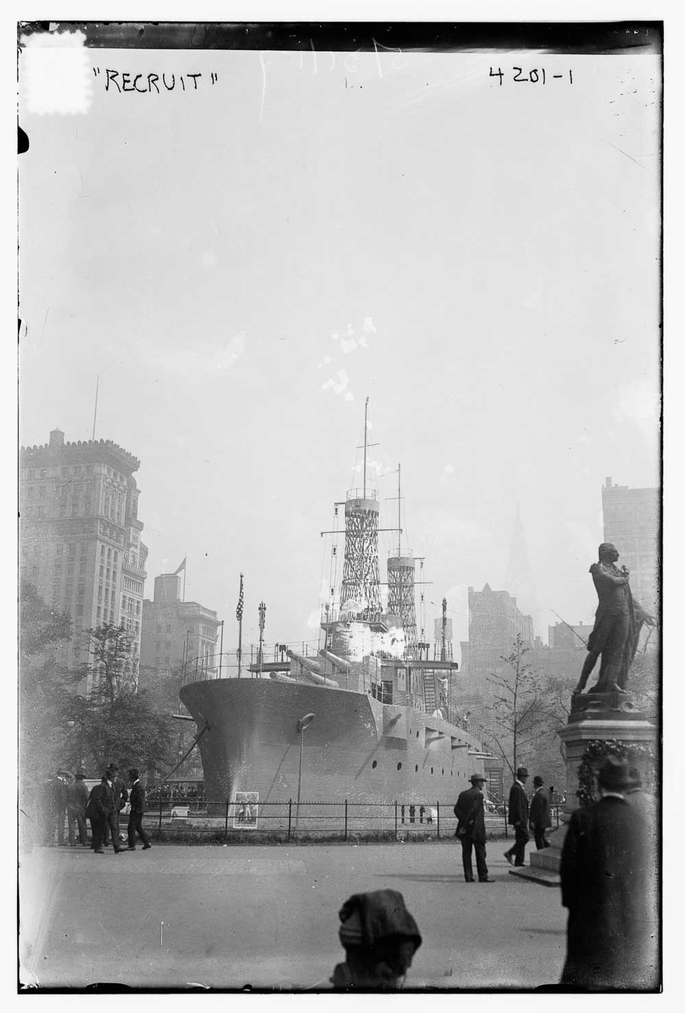 USS Recruit bow view with bald eagle
