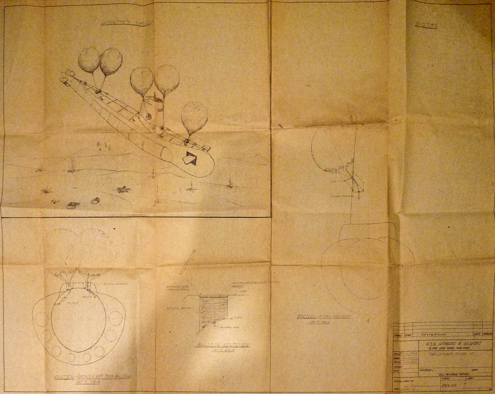 Full preliminary design sheet for the 1963 Navy submarine emergency surfacing balloon system