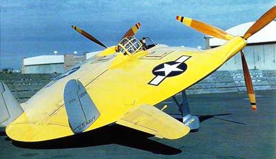 Vought V-173 Flying Pancake on ground