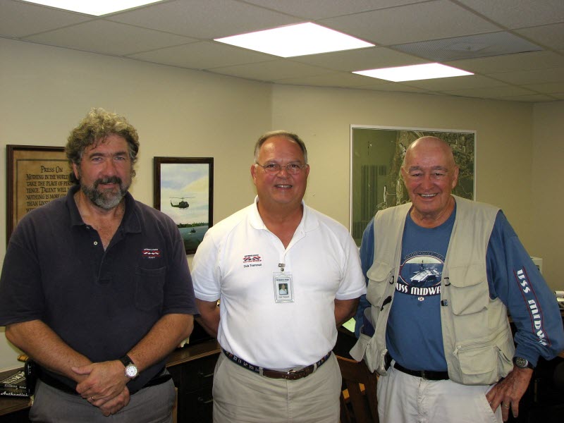 David Clark, Dick Trammell, and Ford Murray at Patriots Point