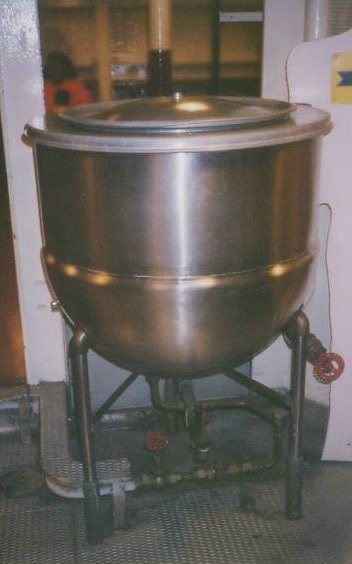 Navy galley steam kettle
