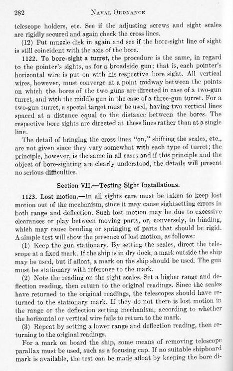 Naval Ordnance 1937, Chapter XI: Naval Gun Sights — p. 282