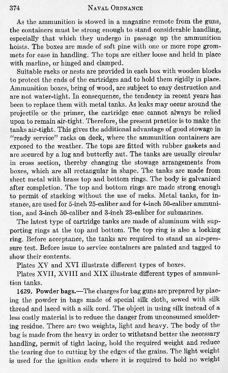 Naval Ordnance 1937, Chapter XIV: Ammunition — p. 374