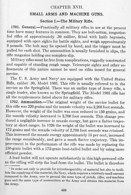 Naval Ordnance 1937, Chapter XVII: Small Arms — p. 459